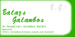 balazs galambos business card